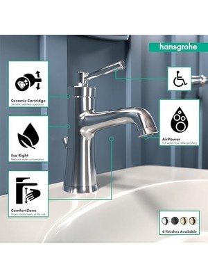 Mi-Ça Home Joleena Geçişli 1-Kulplu 1 20,32 cm Yüksekliğinde Banyo Lavabo Bataryası, Krom 04771000