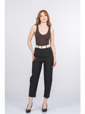 MissVina Alviera Paraşüt Kumaş Bilek Boy Pantolon