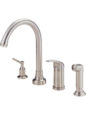 Mi-Ça Home Sıhhi Tesisat Melrose Tek Kolu Mutfak Bataryası Yan Sprey ve Sabunluk ile