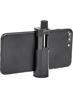 Mi-Ça Home Dikey ve Yatay Açılabilir Profesyonel Fotoğraf ve Video Çekim Aparatı Kolay Taşınabilir Ergonomik (Min 5cm Max 10CM) Telefon Tutucu Başlık Aparatı (Siyah)