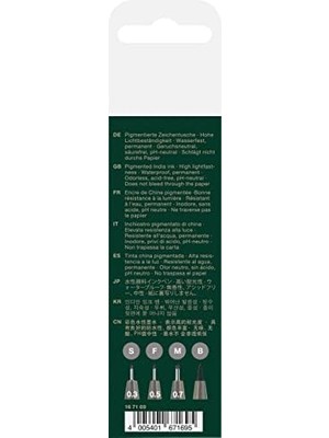 Mi-Ça Home Pen Çizim Kalemi Seti, 4’lü (S, F, M, B Uç), Suya ve Solmaya Dayanıklı, Kalıcı Mürekkep, Farklı Uç Kalınlıkları