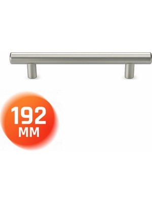 Nobel Metal Mobilya Kulbu Mutfak Çekmece Dolap Dolabı Kulpu  Kulpları Inox 192 mm