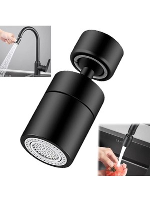 Ayt Sunup SN-29318 Çift Hız Ayarlı Siyah Musluk Başlığı