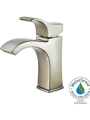 Mi-Ça Home Venturi Banyo Lavabo Bataryası, Tek Kontrol, 1 Saplı, Tek Delikli, Spot Savunma Fırçalanmış Nikel Kaplama, LF042VNGS