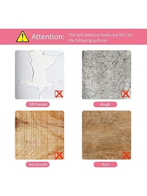 Mi-Ça Home Ootsr 8 Adet Plastik Yapışkan Kanca, Dübel Diş Fırçası Için, Dübel Kancası, Güçlü Yapışkan Kanca, Deliksiz Yenilikçi Priz Tutucu, Duvara Monte Edilmiş Ağır Yük Kancası, Düz Yüzeyler Için