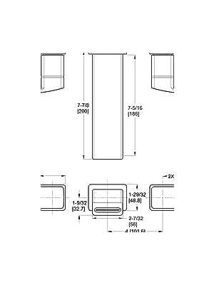 Mi-Ça Home LG49DF3C LG49-DF3C Kenzo 2 Kulplu 8" Duvara Monte Banyo Bataryası Parlak Krom, 3 Delikli