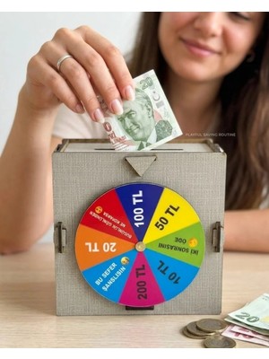 GIGA Eğlenceli Şans Çarklı Kumbara Tasarruf Oyunu Para Biriktirme