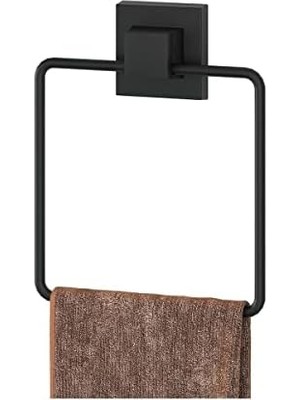 Mi-Ça Home Teknotel Delme Vida Matkap Yok! Easyfıx Yapıskanlı Kare Havluluk Mat Siyah EF234