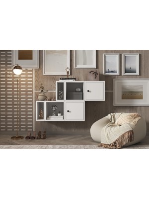 Feyza Design 116 cm Duvara Monte Modern Dresuar, Şık ve Işlevsel Tasarım