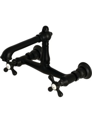 Mi-Ça Home KS7240AX Ingiliz Country Banyo Bataryası, 6-5/8 Inç, Mat Siyah