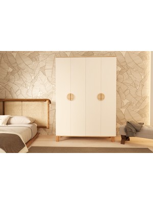 Metalia Gm 1004 4 Kapaklı Ayaklı Bohem Gardırop