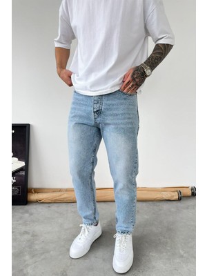HAFKA Buz Mavi Soft Degrade Boyfriend Pantolon