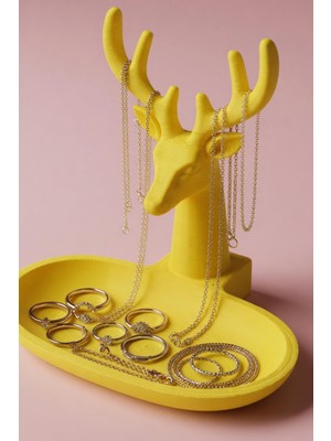 My Craft 3D MYCRAFT3D Geyik Figürlü Takı Standı & Organizer Tabaklı Kolye Yüzük Düzenleyici Dekoratif Obje