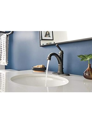 Mi-Ça Home Westchester Tek Delikli Banyo Bataryası Yağla Pürüzlü Bronz, Tek Saplı Banyo Bataryası, Tahliye Montajı, Yağla Pürüzlü Bronz P1523LF-OB