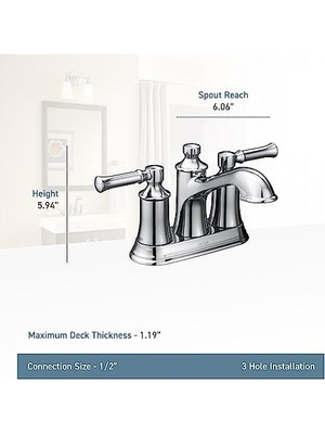 Mi-Ça Home Dartmoor Two-Handle Low Arc Bathroom, Oil Rubbed Bronze (6802ORB)