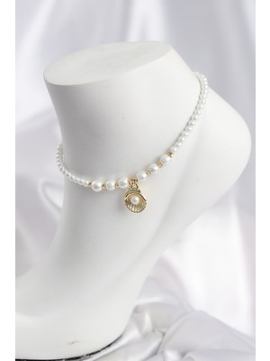 Beyaz Inci Istiridyeli Model Halhal Midastech