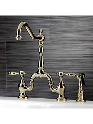 Mi-Ça Home Pirinç KS775TALBS Mutfak Musluk – Sidespray Içerir, KS7752TALBS