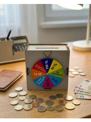 Para Biriktirme Oyunu Kumbara Şans Çarklı Eğlenceli Tasarım Nemere