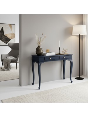 Feyza Design 120 cm Masif Lükens Lacivert Dresuar, Şık ve Dayanıklı Tasarım