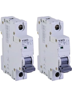 Mi-Ça Home 6VTB-1B40 Otomatik Sigorta 6ka B Tipi 1 Kutup 40A (2 Paketi)
