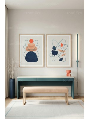 Tontilika Atomik Denge 2’li Ahşap Çerçeveli Tablo Seti