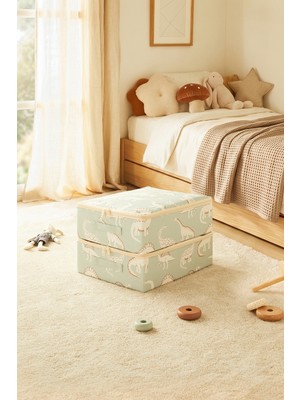 Ocean Home Textile 2'li Çocuk Odası Dinozor Destekli Kutu Hurç 31 x 38 x 12 cm