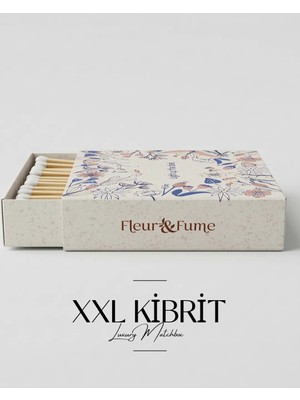Fleur & Fume Uzun Beyaz Uçlu Kibrit Kutusu