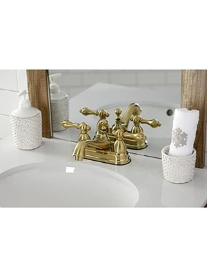 Mi-Ça Home KS3607AL Restorasyon 4" Banyo Bataryası, Fırçalanmış Pirinç, 6.38 x 4.5 x 3.06