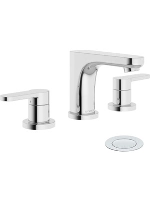 Mi-Ça Home Yaygın Iki Saplı Banyo Bataryası Push Pop Tahliye (1.0 Gpm)