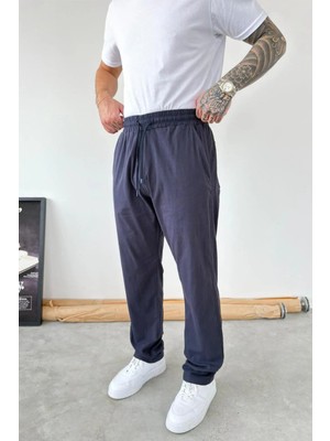 HAFKA Lacivert Baggy Keten Pantolon