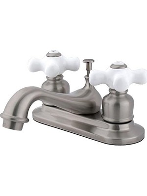 Mi-Ça Home KB608PX Lavabo Bataryası, Fırçalanmış Nikel, 10 cm Orta