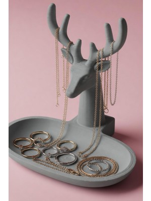 My Craft 3D MYCRAFT3D Geyik Figürlü Takı Standı & Organizer Tabaklı Kolye Yüzük Düzenleyici Dekoratif Obje