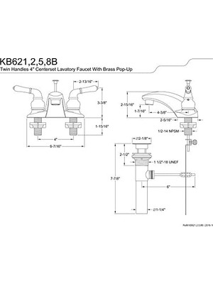 Mi-Ça Home KB628B Magellan 10,16 cm Banyo Bataryası, Fırçalanmış Nikel