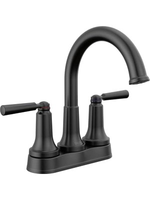 Mi-Ça Home Saylor Mat Siyah Banyo Bataryası, Banyo Lavabo Bataryası, Banyo Lavabosu Için Merkezli Banyo Bataryası, Mühür Teknolojisi, Metal Tahliye Montajı, Mat Siyah 2535-BLMPU-DST