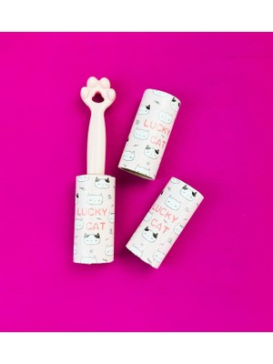 Mi-Ça Home Giftmoda Kedi Figürlü Tüy Toplayıcı Rulo 60 Yaprak 2 Adet Yedek Başlık