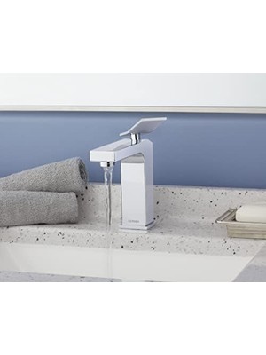 Mi-Ça Home D225019 Avian Tek Saplı Banyo Musluğu, Krom