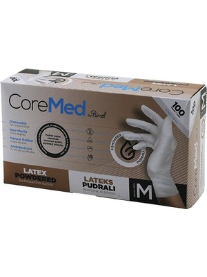Cm Store Coremed Bimel M Beden Pudralı Muayene Eldiveni 100LÜ (5067)