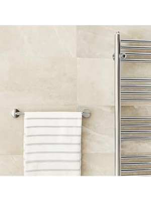 Mi-Ça Home Yapışkanlı &vidalı Uzun Havlu Askılığı-Krom