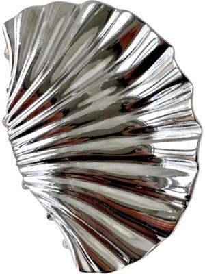 Merve Takı Büyük Silver Istiridye Mandal Toka