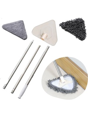 Cm Store Teleskopik Saplı 150 cm Üçgen Mop Cam Duvar Tavan Fayans Parke Temizleyici Mop (5067)