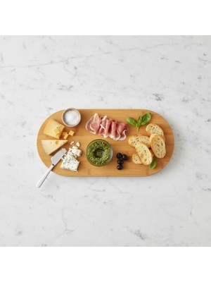 Daisy Home Ayaklı Bambu Sunum Tabakları, Ayaklı Bambu Sunumluk, Kek, Börek, Çörek ve Çikolata Sunum Tepsisi Yuvarlak Kenarlı Oval Sunumluk (34XM*15CM*1,5CM)