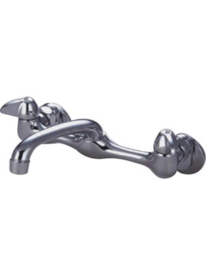 Mi-Ça Home Pirinç EF102 Of 2 Kulplu Duvara Monte Mutfak Bataryası, 5-1/2', Parlak Krom