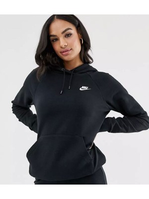 Nike Sportswear Essential Po Hoodie Kapüşonlu Sweatshirt Siyah