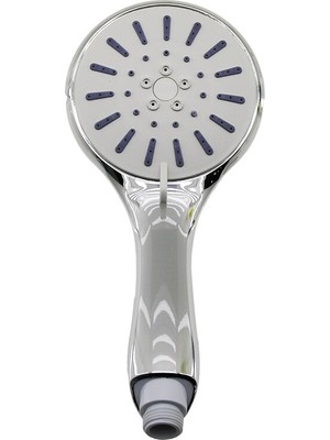 Cm Store Büyük Krom Gövde - Beyaz Zemin-Gri Iğneler   Kademeli  Duş Başlık  Poşetli Ambalaj (5067)