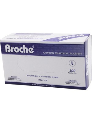 Cm Store Broche  L  Pudrasız Muayene Eldiveni 100LÜ (5067)