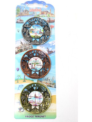 Cm Store Istanbul Temalı Metal Magnet 3'lü Set Model 1