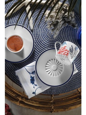 Mi-Ça Home Kütahya Porselen 12216 Pilea 4 Parça 2 Kişilik Kahve Takımı