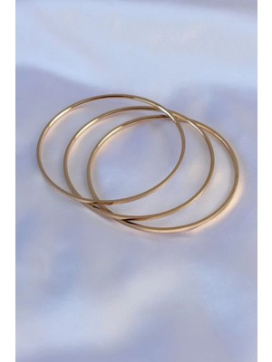 Uravas Store Çelik Gold Renk Ajda Model Kadın 65 mm Bilezik - TJ-BB5361