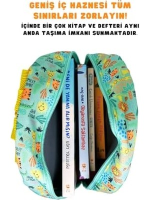 Daisy Home Baby Lisanslı Sevimli Hayvanlar Desenli Tek Bölmeli Anaokul-Kreş Için Polyester Bebek Sırt Çantası