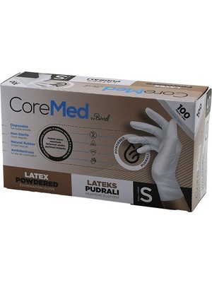 Cm Store Coremed Bimel S Beden Pudralı Muayene Eldiveni 100LÜ (5067)